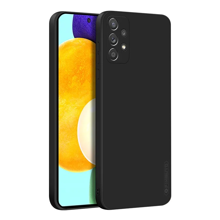 Touch Silky-Soft Soft Soft Silicone Découpes Précises Cas Antichoc Protecteur Mince Pour Samsung Galaxy A72 5G / 4g - Le Noir