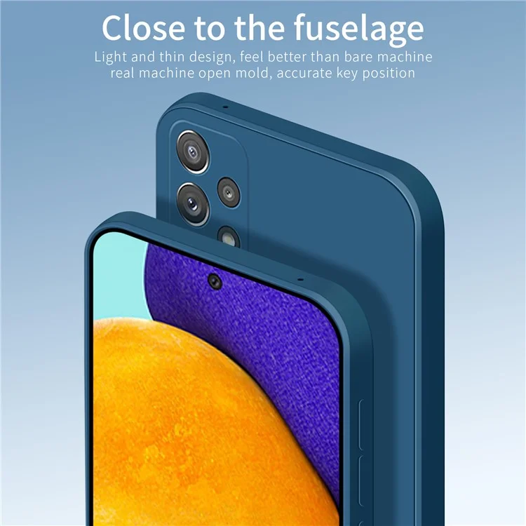 Touch Silky-Soft Soft Soft Silicone Découpes Précises Cas Antichoc Protecteur Mince Pour Samsung Galaxy A72 5G / 4g - Le Noir