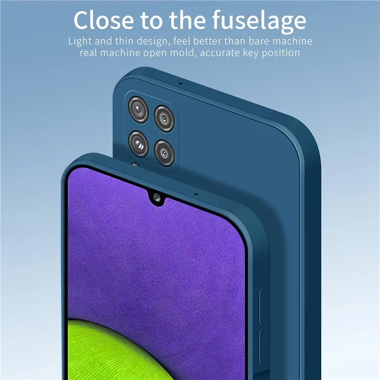 Case de Teléfono a Prueba de Choque de Silicona Suave Con Recortes Precisos de Protección de Protección de Caída Para Samsung Galaxy A22 4G (versión de la Ue) - Negro