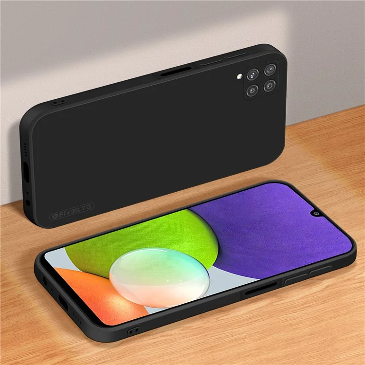 Case de Teléfono a Prueba de Choque de Silicona Suave Con Recortes Precisos de Protección de Protección de Caída Para Samsung Galaxy A22 4G (versión de la Ue) - Negro