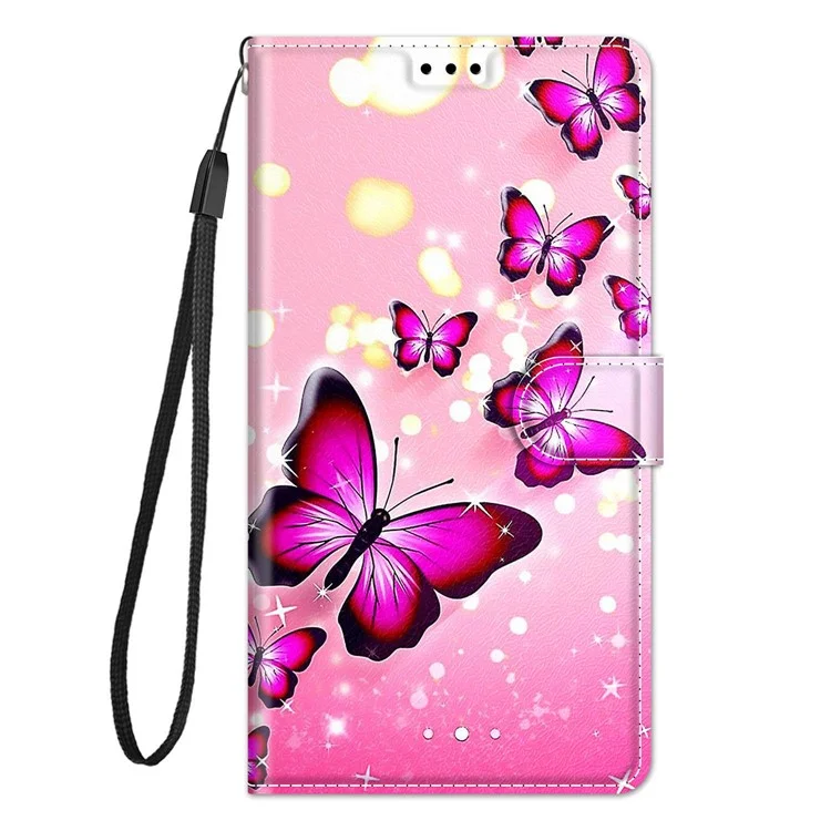 Diseño de Impresión de Patrones Case de Teléfono de Cuero Para Samsung Galaxy A52 4g/5g/a52s 5G - Mariposa