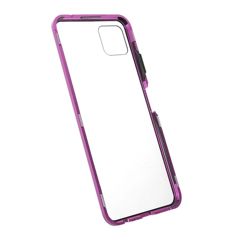Custodia Full Body per Samsung Galaxy A22 5G (versione UE), custodia per telefono con vetro temperato magnetico su entrambi i lati - Viola