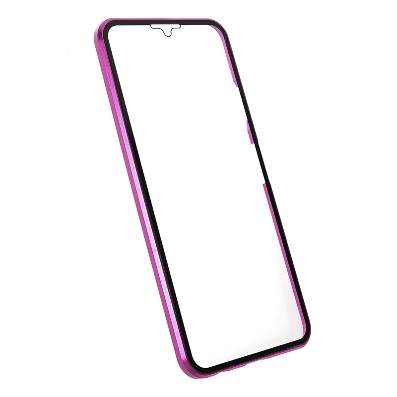 Custodia Full Body per Samsung Galaxy A22 5G (versione UE), custodia per telefono con vetro temperato magnetico su entrambi i lati - Viola