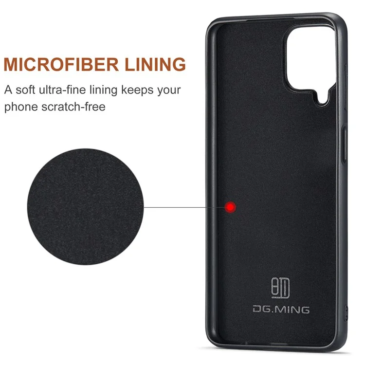 Dg. Ming M2 Serie M2 Retenable Magnet Auto-Magnet 2-in-1 Choque de Choques Anti-caza Híbrida Case Con Kickstand Para Samsung Galaxy A22 4G (versión de la Ue) - Marrón