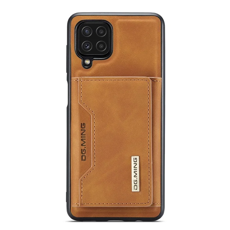 Dg. Ming M2 Serie M2 Retenable Magnet Auto-Magnet 2-in-1 Choque de Choques Anti-caza Híbrida Case Con Kickstand Para Samsung Galaxy A22 4G (versión de la Ue) - Marrón