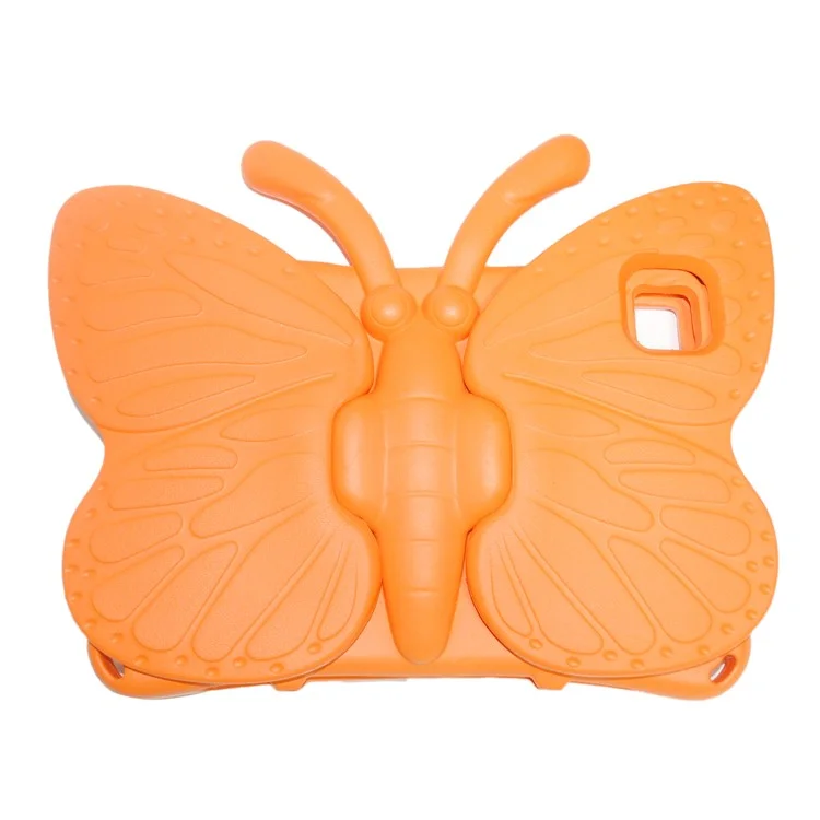 Funda de tablet con diseño de soporte con forma de mariposa y diseño a prueba de golpes de EVA para Samsung Galaxy Tab A7 10.4 (2022) / (2020) - Naranja
