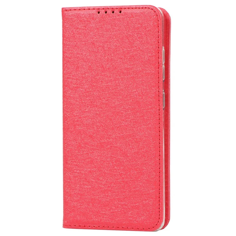 Full Protection Silk Texture Leather Wallet Phone Case for Samsung Galaxy A52 5G / A52s 5G / A52 4G - Red