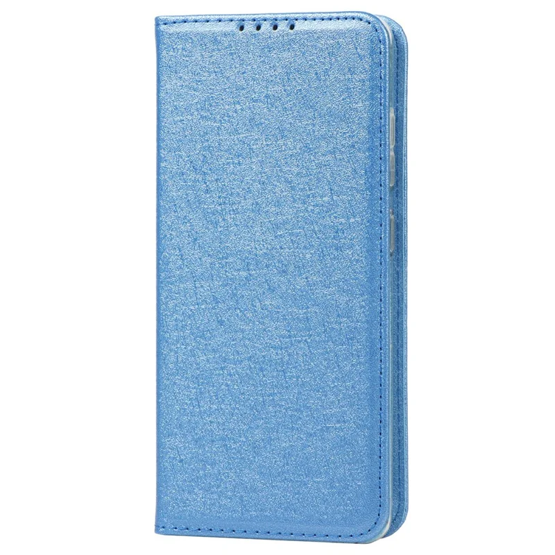 Full Protection Silk Texture Leather Wallet Phone Case for Samsung Galaxy A52 5G / A52s 5G / A52 4G - Blue