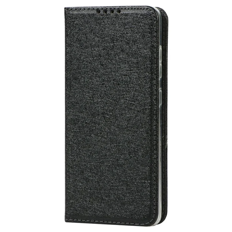 Full Protection Silk Texture Leather Wallet Phone Case for Samsung Galaxy A52 5G / A52s 5G / A52 4G - Black