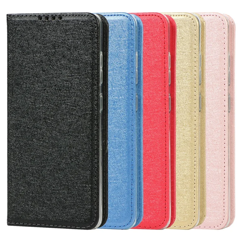 Full Protection Silk Texture Leather Wallet Phone Case for Samsung Galaxy A52 5G / A52s 5G / A52 4G - Black