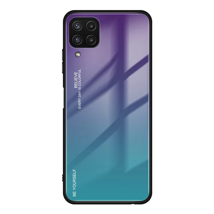 Colora Per il Telefono TPU Cover Per Graffio Color Gradiente Per Samsung Galaxy M32 (versione Globale) - Viola/blu