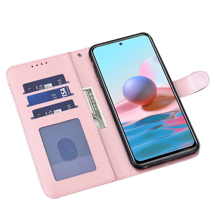 Imprinted Tree Deer Leather Wallet Stand Case Phone Cover Shell for Samsung Galaxy A32 5G / M32 5G - Rose Gold