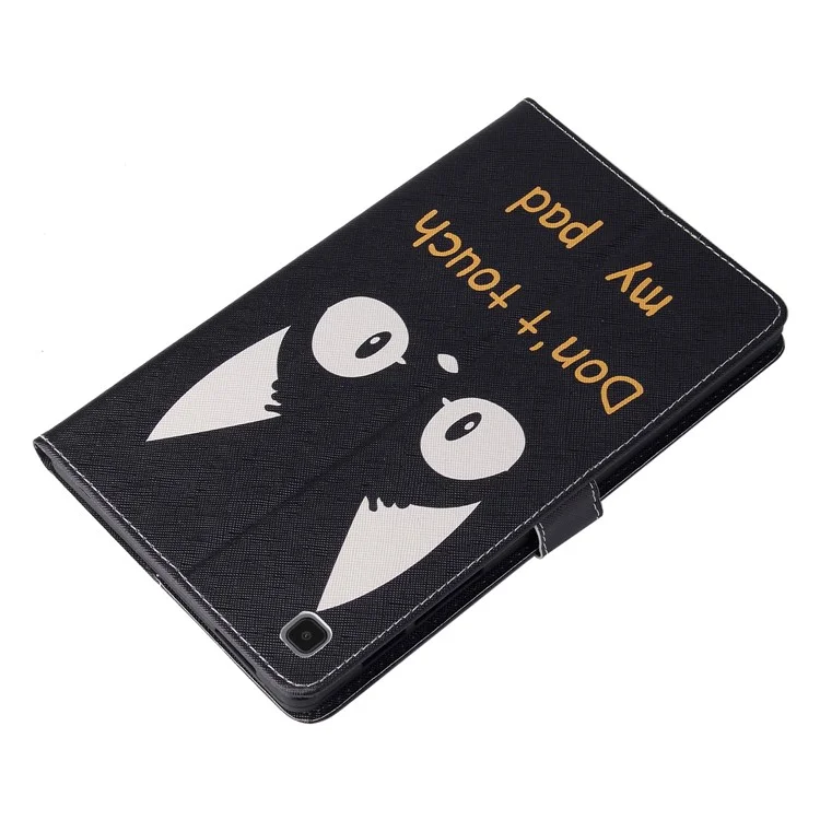 Pour Samsung Galaxy Tab A7 Lite 8.7 pouces SM-T220 (Wi-Fi)/SM-T225 Cute Pattern PU Leather Wallet Protective Tablet Cover Shockproof Stand Auto Wake/Sleep Smart Case - Oreilles de chat