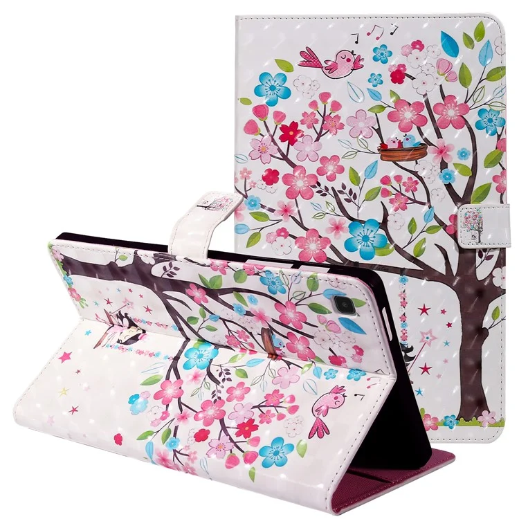Pattern Printing Tablet Series-1 3D-Musterdruck-Tablet Automatisches Aufwachen/Schlafen Tablet-Ständer Schutzhülle für Samsung Galaxy Tab A7 Lite 8,7-Zoll/T225/T220 - Mädchen unter dem Baum