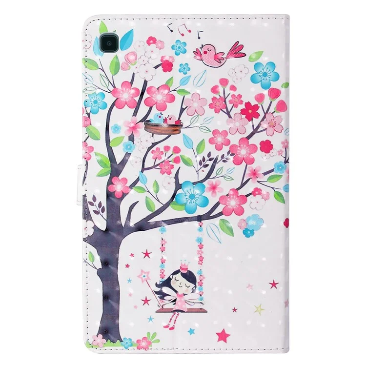 Pattern Printing Tablet Series-1 3D-Musterdruck-Tablet Automatisches Aufwachen/Schlafen Tablet-Ständer Schutzhülle für Samsung Galaxy Tab A7 Lite 8,7-Zoll/T225/T220 - Mädchen unter dem Baum