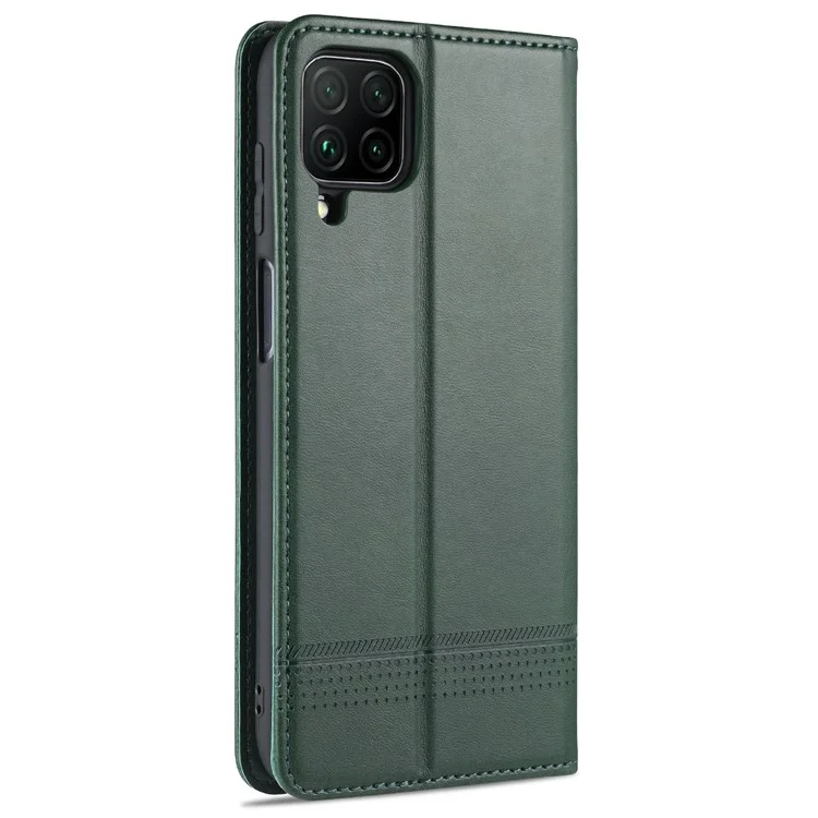 Design Del Portafoglio AZNS PU Coperchio Del Telefono di Schock PU PU Samsung Galaxy M32 (versione Globale) - Verde