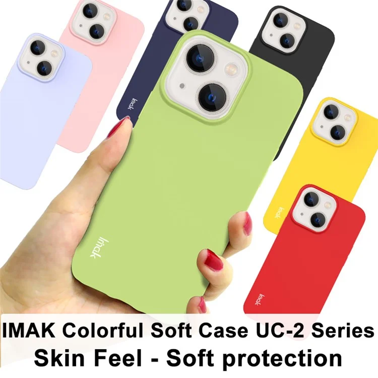 IMAK UC-2 Series Drop-proof Colorful Soft TPU-Hülle Handyschutzgehäuse für iPhone 13 6.1 Zoll - Pink