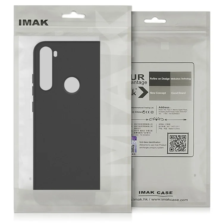 IMAK UC-2 Series Drop-proof Colorful Soft TPU Cover Mobile Phone Protective Case Shell for iPhone 13 6.1 inch - Black