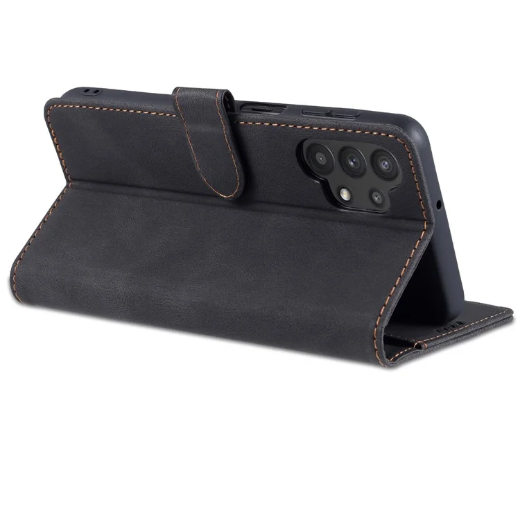 AZNS Custodia per telefono con design portafoglio antigraffio e anti-urto con supporto per Samsung Galaxy A32 5G / M32 5G - Nero 