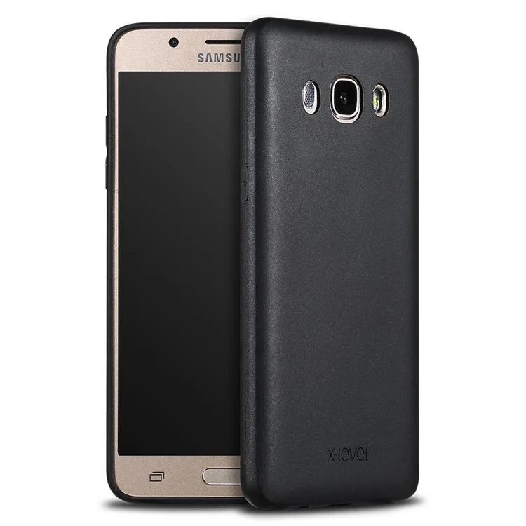 X-LEVEL Guardian Series Matte TPU Shell for Samsung Galaxy J7 (2016) - Black