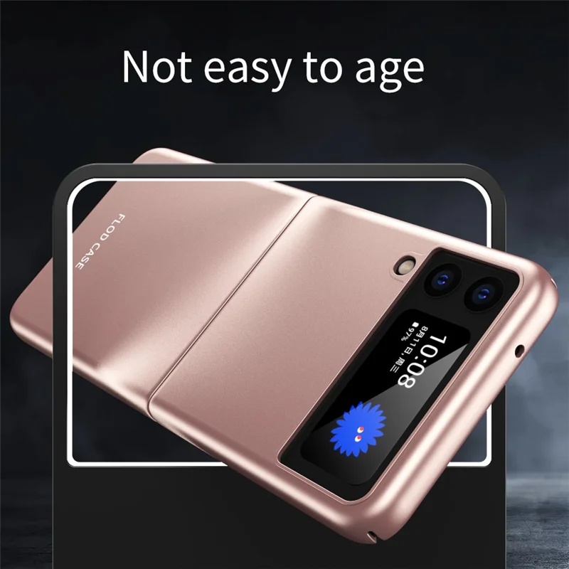 Ultra-thin Electroplating Hard PC Phone Case Cover for Samsung Galaxy Z Flip3 5G - Black
