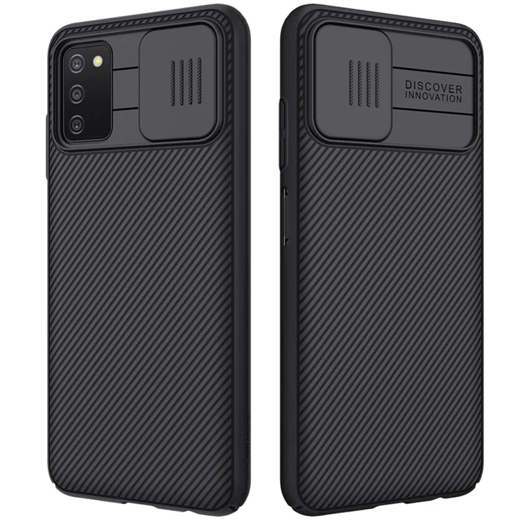 NILLKIN CamShield Scratch-Proof Durable Anti-Collision Hard PC Cover Case with Sliding Camera Cover for Samsung Galaxy A03s (166.5 x 75.98 x 9.14mm) - Black