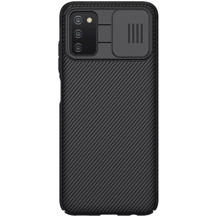 NILLKIN CamShield Scratch-Proof Durable Anti-Collision Hard PC Cover Case with Sliding Camera Cover for Samsung Galaxy A03s (166.5 x 75.98 x 9.14mm) - Black