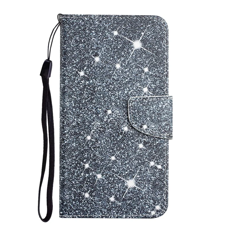 Pattern Printing All-round Protection Wallet Stand Leather Phone Case Shell with Strap for Samsung Galaxy A32 5G / M32 5G - Star
