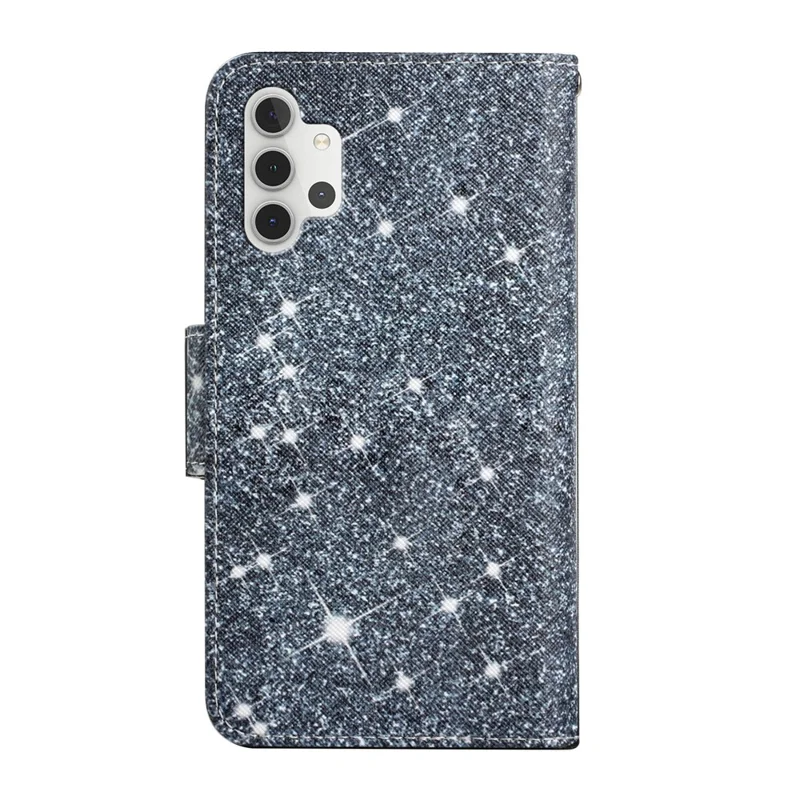 Pattern Printing All-round Protection Wallet Stand Leather Phone Case Shell with Strap for Samsung Galaxy A32 5G / M32 5G - Star