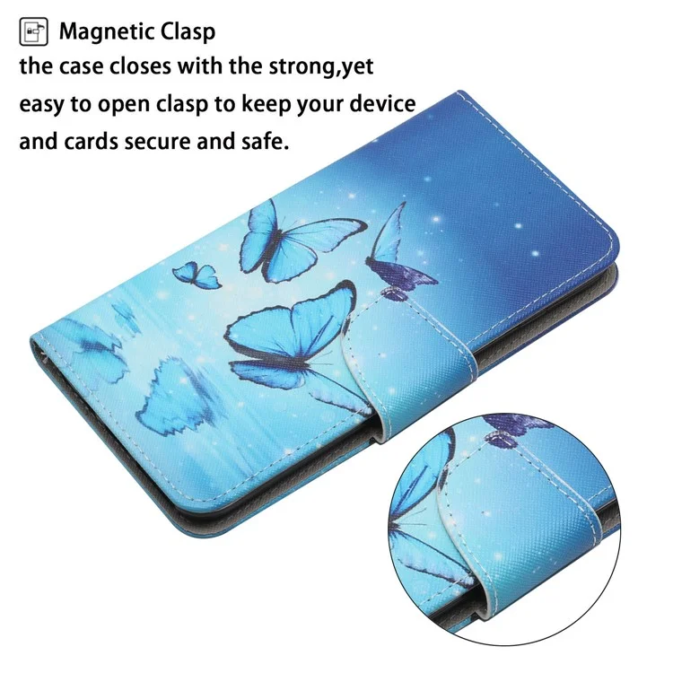 Stampa di Stampa Motiva il Portafoglio Per il Portafoglio Per il Telefono in Pelle Con Cinturino Per Samsung Galaxy A52 4g/5g/a52s 5G 5G - Farfalla Volante