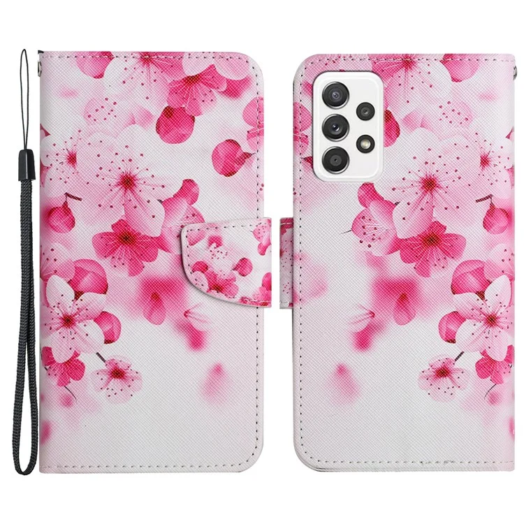 Stampa di Stampa Motiva il Portafoglio Per il Portafoglio Per il Telefono in Pelle Con Cinturino Per Samsung Galaxy A52 4g/5g/a52s 5G 5G - Fiore