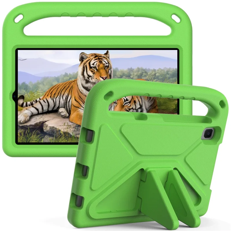 Portable Handle Design Shockproof EVA Tablet Case Cover with Kickstand Design for Samsung Galaxy Tab A 8.4 (2020) SM-T307U - Green