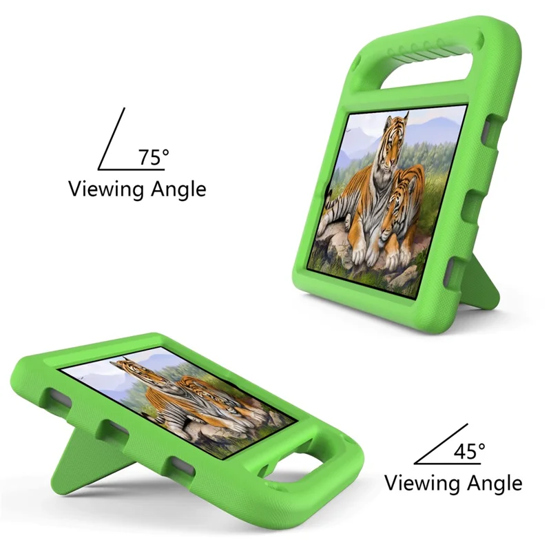 Portable Handle Design Shockproof EVA Tablet Case Cover with Kickstand Design for Samsung Galaxy Tab A 8.4 (2020) SM-T307U - Green