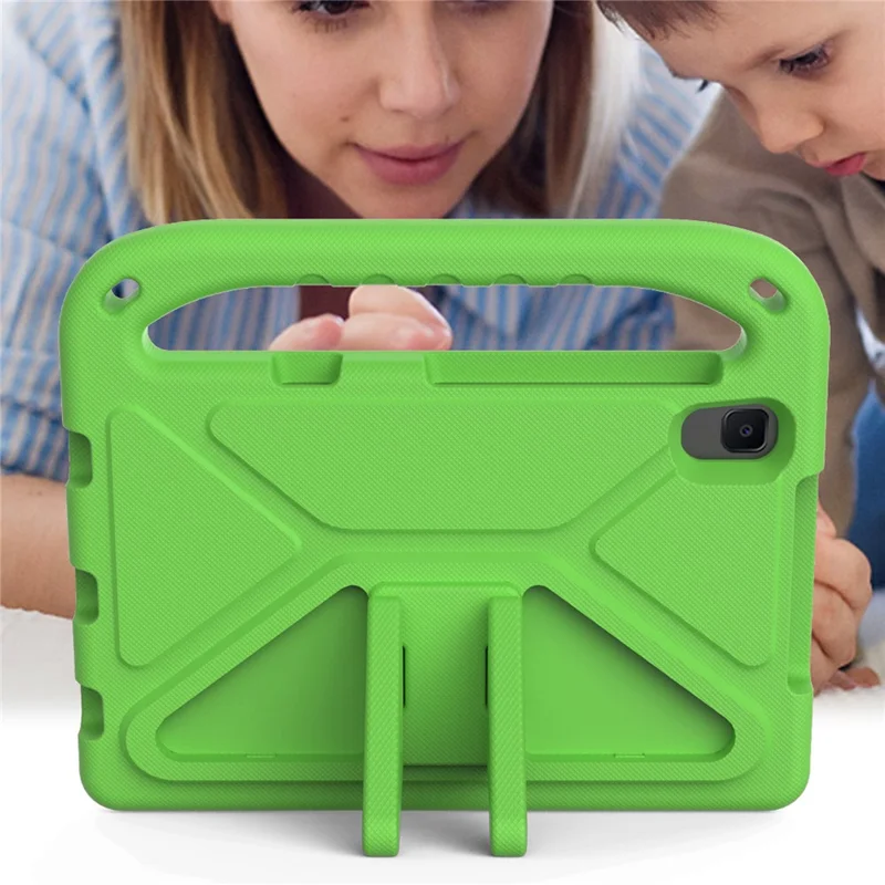 Portable Handle Design Shockproof EVA Tablet Case Cover with Kickstand Design for Samsung Galaxy Tab A 8.4 (2020) SM-T307U - Green