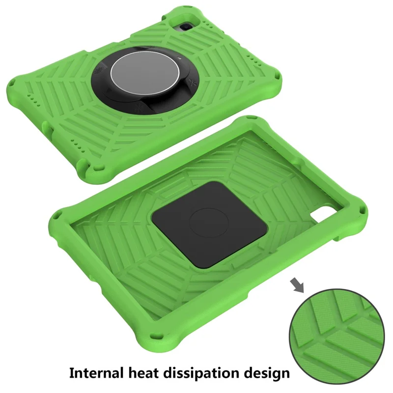 Spider Web Texture EVA Tablet Cover Case with Kickstand Shoulder Strap for Samsung Galaxy Tab S5e 10.5 (2019) SM-T720/T725 - Green