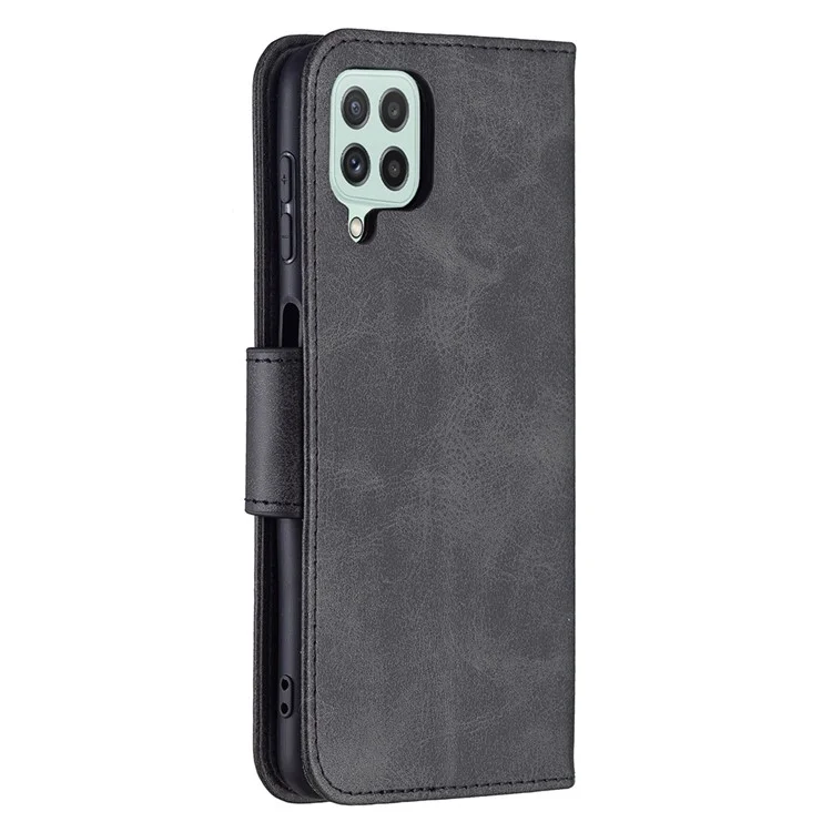 pu Leather Wallet Stand Smartphone Protection Case Shell Para Samsung Galaxy A22 4G (versión de la Ue) - Negro