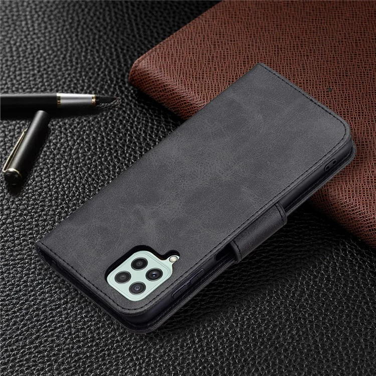 pu Leather Wallet Stand Smartphone Protection Case Shell Para Samsung Galaxy A22 4G (versión de la Ue) - Negro