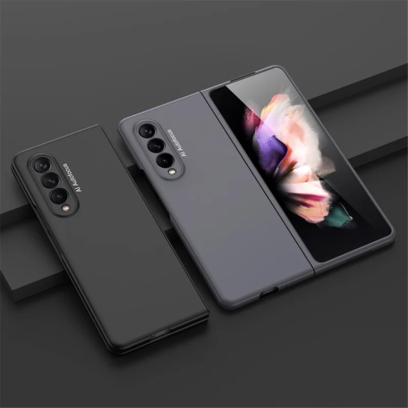GKK Stylish Ultra Slim Full Protection Precise Cutout Hard PC Protective Phone Cover for Samsung Galaxy Z Fold3 5G - Silver