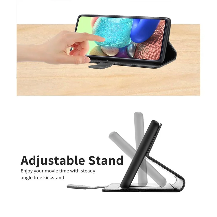 Linha em Forma de y Que Imprimiu a Cobertura do Stand de Casca de Celular de Couro PU Absorvido Por Choque Para Samsung Galaxy S20 Mais 4G/5G - Preto