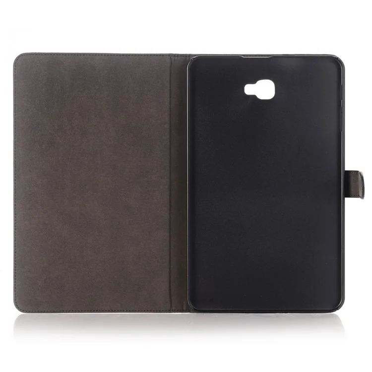 For Samsung Galaxy Tab A 10.1 (2016) T580 T585 Stand Leather Flip Case - Black