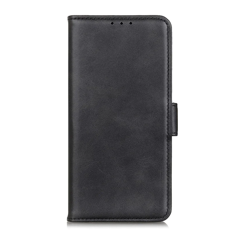 Shockproof Well-Protected Stylish Side Magnetic Clasp PU Leather Wallet Stand Case Phone Shell for Samsung Galaxy S22 5G - Black