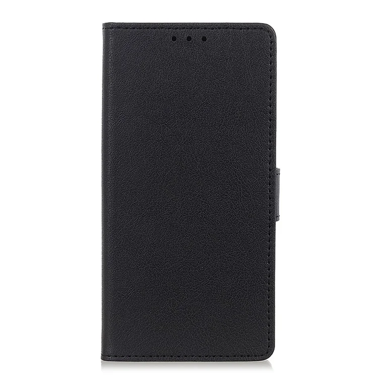 Overall Protection Stylish Scratch-Resistant PU Leather Stand Wallet Phone Cover Case for Samsung Galaxy S22 5G - Black