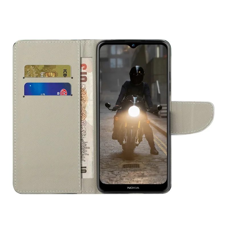 Full Body Shockproof Cross Texture PU Leather Wallet Stand Flip Pattern Printing Cover for Samsung Galaxy S22+ 5G - Tower