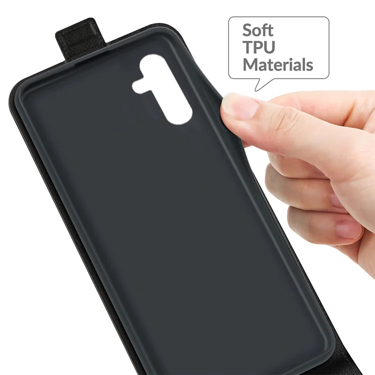 Crazy Horse Texture Fermoir Magnétique Case De Protection En Cuir Anti-goutte Vertical Tapis De Téléphone Avec Fente Pour Samsung Galaxy A13 5G - Le Noir