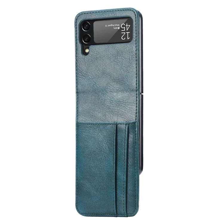 Pour Samsung Galaxy Z Flip3 5G Portefeuille Fentes pour Cartes Design Anti-Chute Anti-Empreintes Durables Étui de téléphone en Cuir PU - Vert