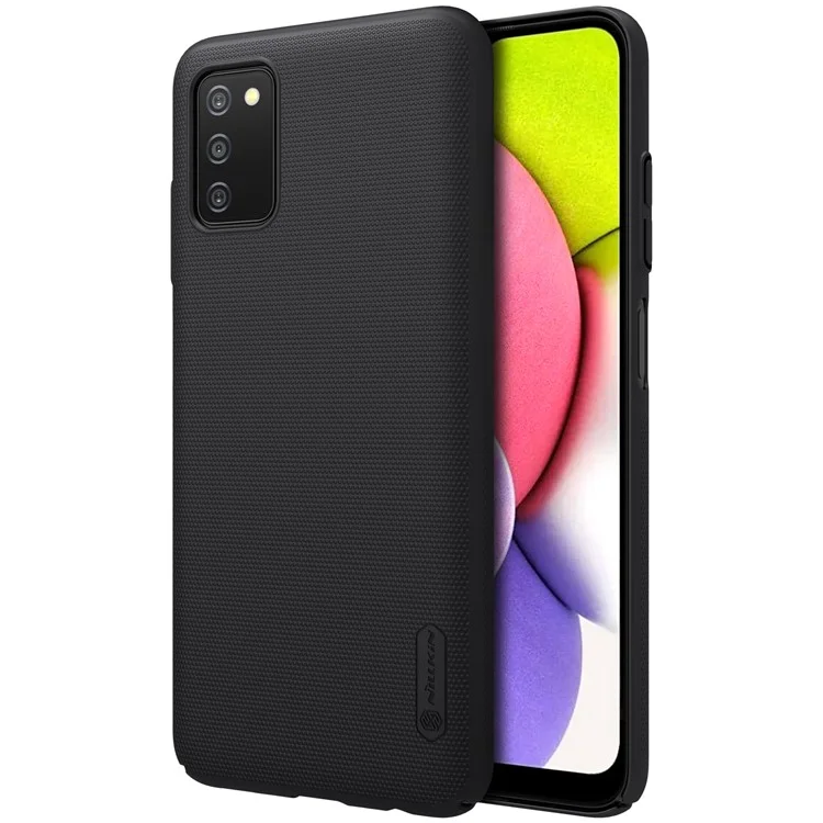 NILLKIN Super Frosted Shield Series Anti-drop Matte Finish Hard PC Mobile Phone Case Cover for Samsung Galaxy A03s (166.5 x 75.98 x 9.14mm)/A037G - Black