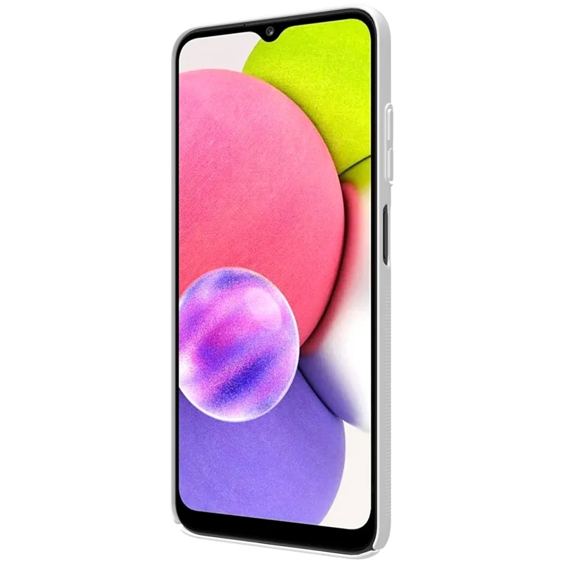 NILLKIN Super Frosted Shield Series Anti-drop Matte Finish Hard PC Mobile Phone Case Cover for Samsung Galaxy A03s (166.5 x 75.98 x 9.14mm)/A037G - White