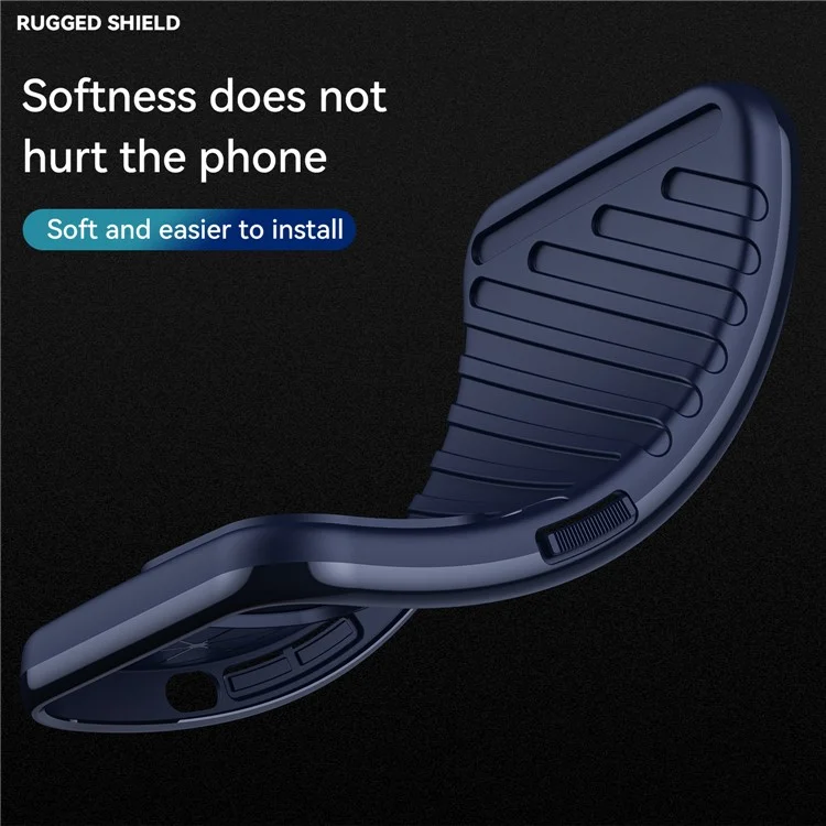Thunder Series Twill Design Anti-Scratch Anti-Fingerprint Soft TPU Mobile Phone Back Case Cover for Samsung Galaxy S22 5G - Blue