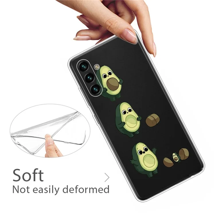 Coque de protection flexible en TPU avec motif imprimé anti-rayures pour Samsung Galaxy A13 5G / A04s 4G (164,7 x 76,7 x 9,1 mm) - Avocat