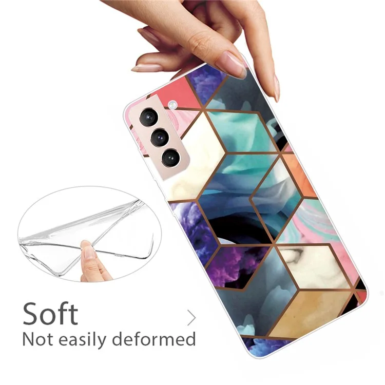 Marble Series Design B Pattern Printing Soft TPU Anti-Drop Protective Back Cover for Samsung Galaxy S22 5G - Style F